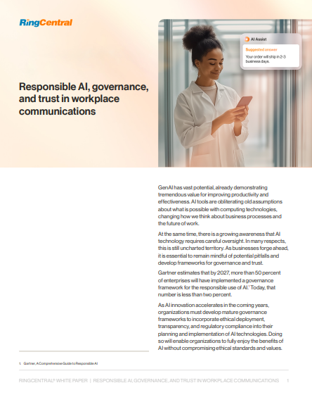 Responsible AI, governance, and trust in workplace communications
