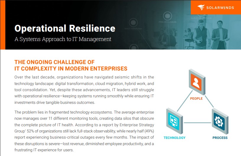 Operational Resilience - A Systems Approach to IT Management